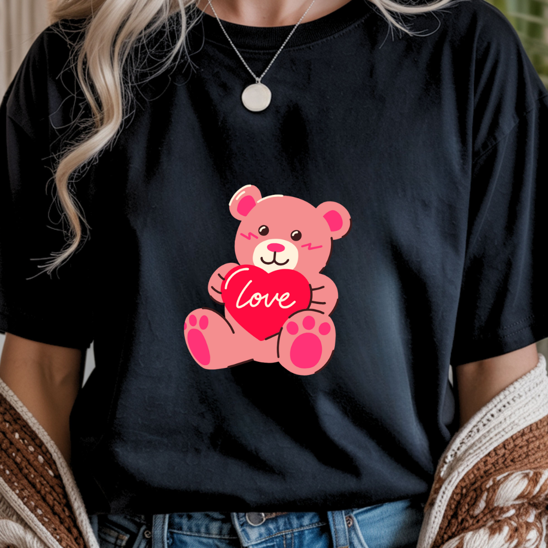 Lovely Bear - Valentines Day Unisex T-Shirt