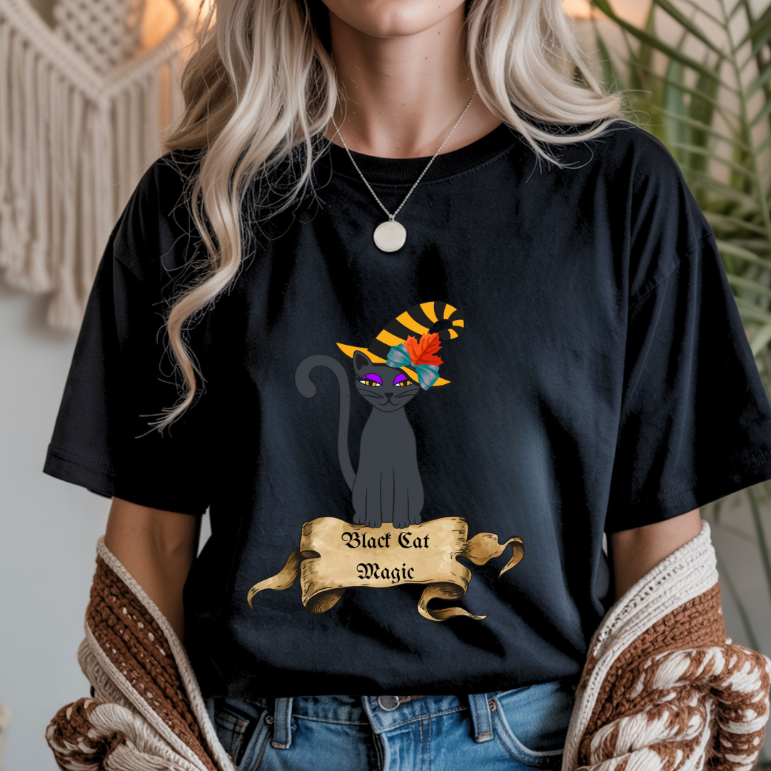 Black Cat Magic - Halloween Unisex T-Shirt