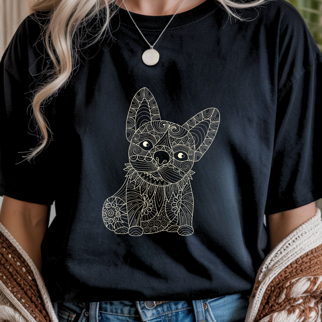 Mandala Frenchie - Spring Unisex T-Shirt