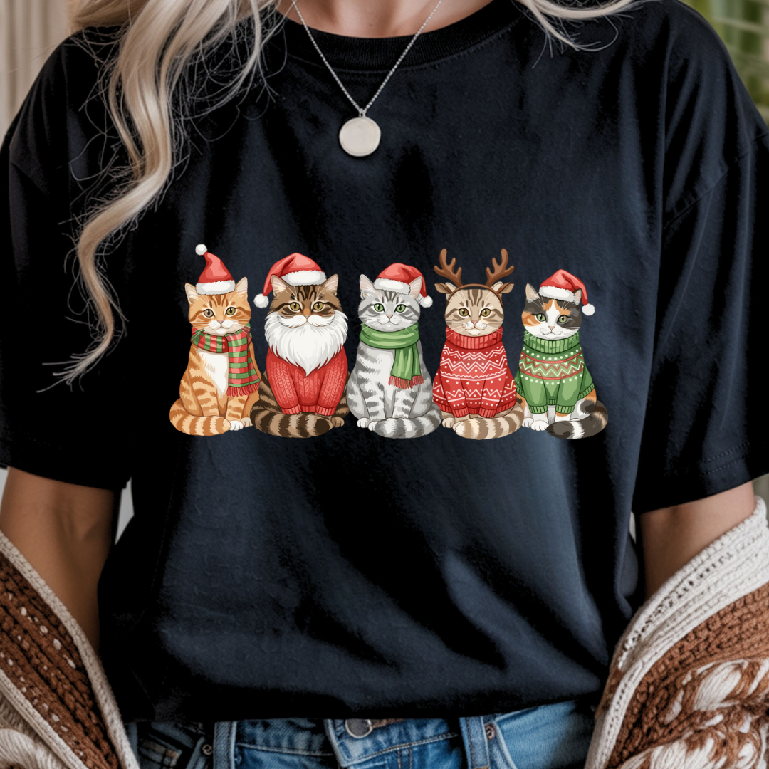Christmas Cats - Winter Unisex T-Shirt