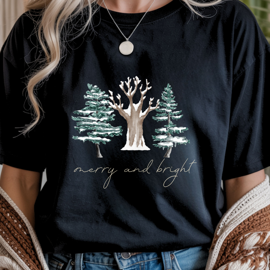 Merry and Bright - Christmas Unisex T-Shirt