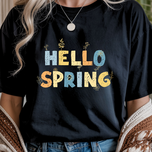 Vintage Hello Spring - Spring Unisex T-Shirt