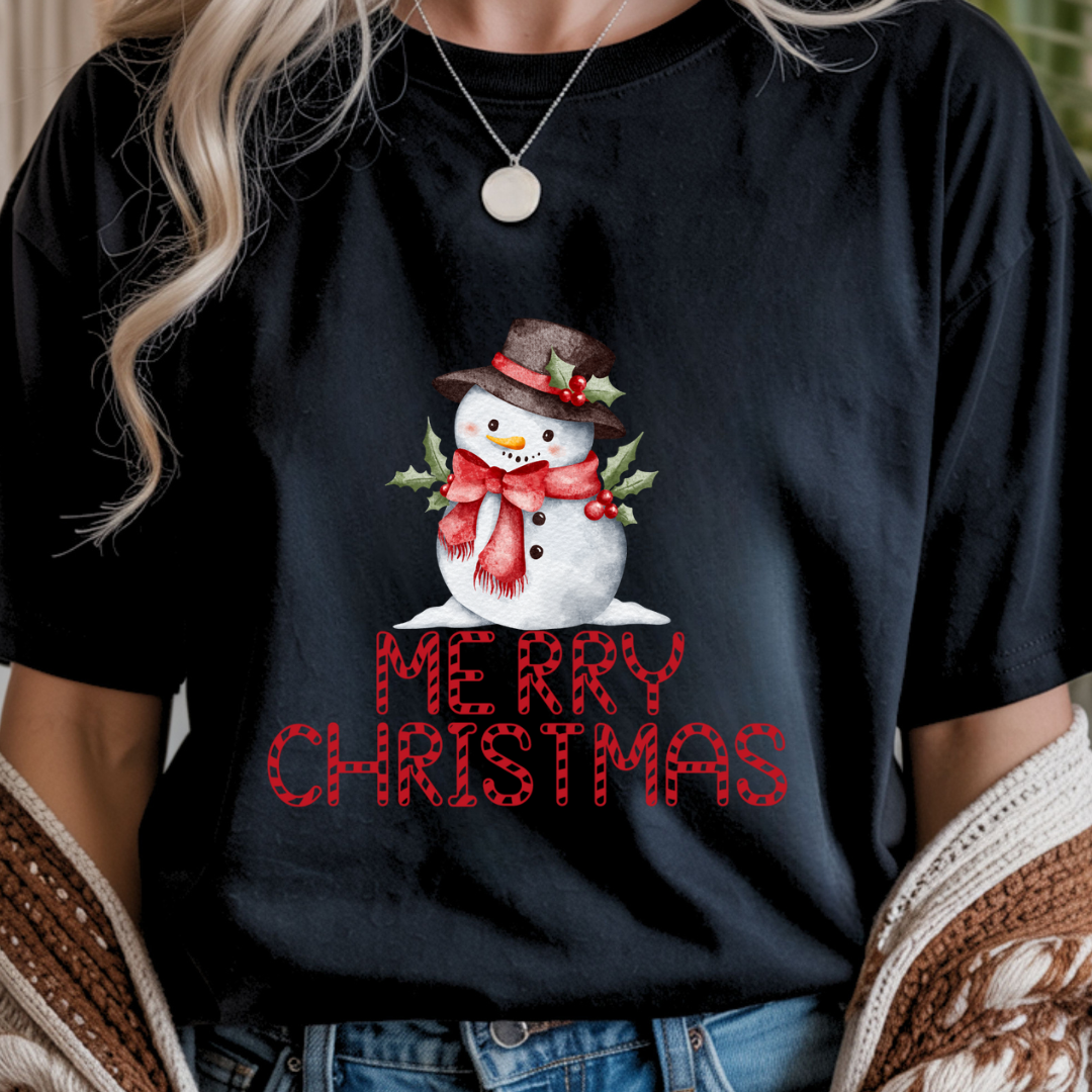 Merry Christmas Snowman - Christmas Unisex T-Shirt