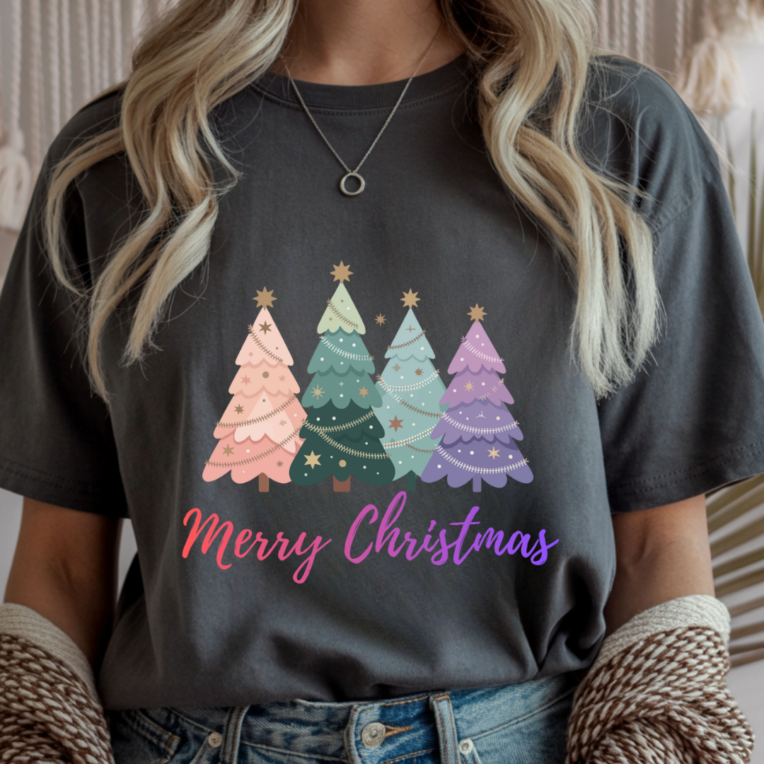Merry Christmas Trees - Winter Unisex T-Shirt