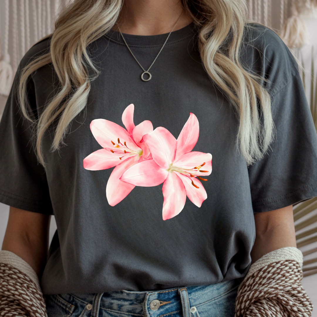 Pink Lily Bloom - Spring Unisex T-Shirt