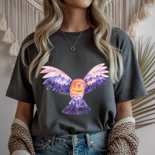 Halloween Owl in the Sky Unisex T-Shirt