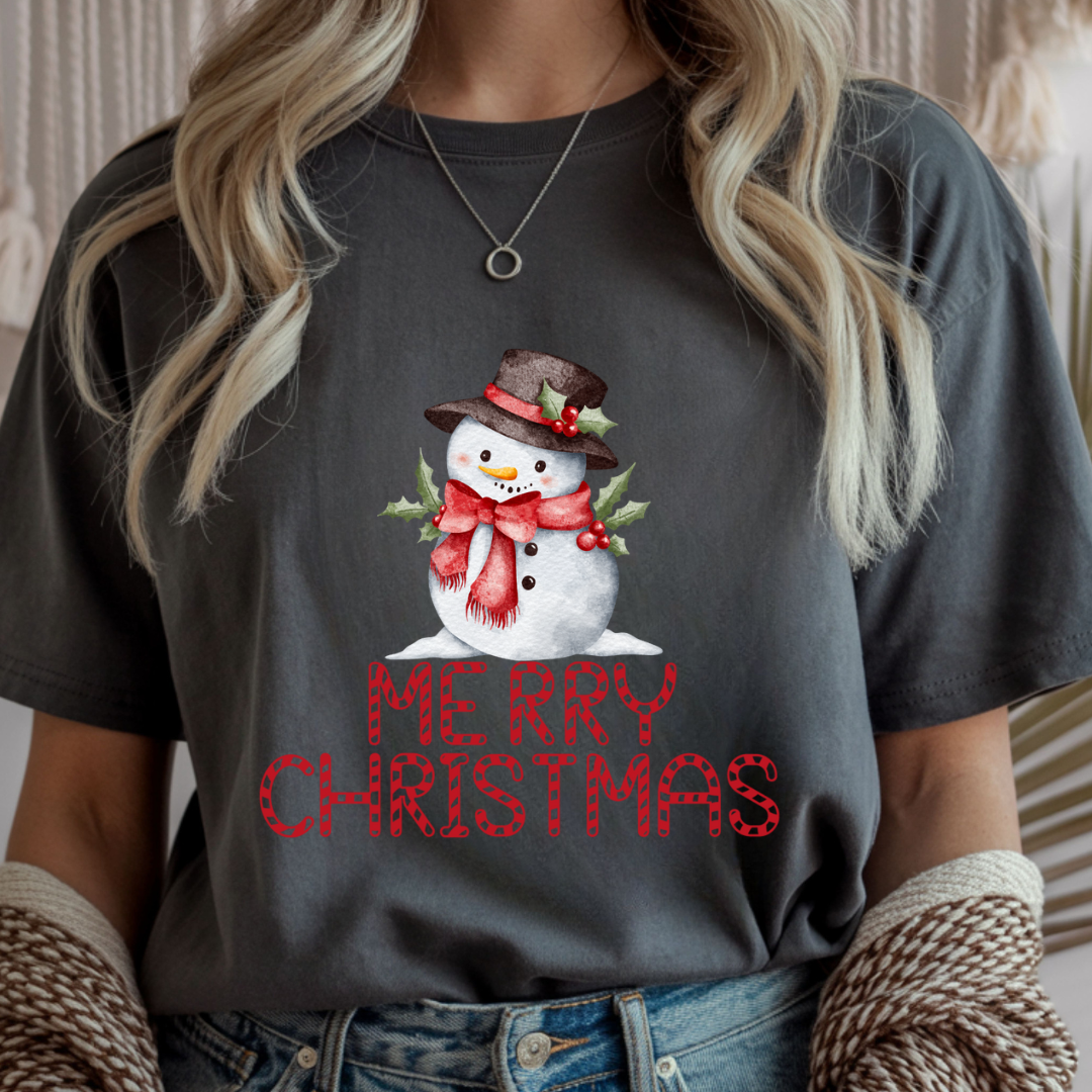 Merry Christmas Snowman - Christmas Unisex T-Shirt