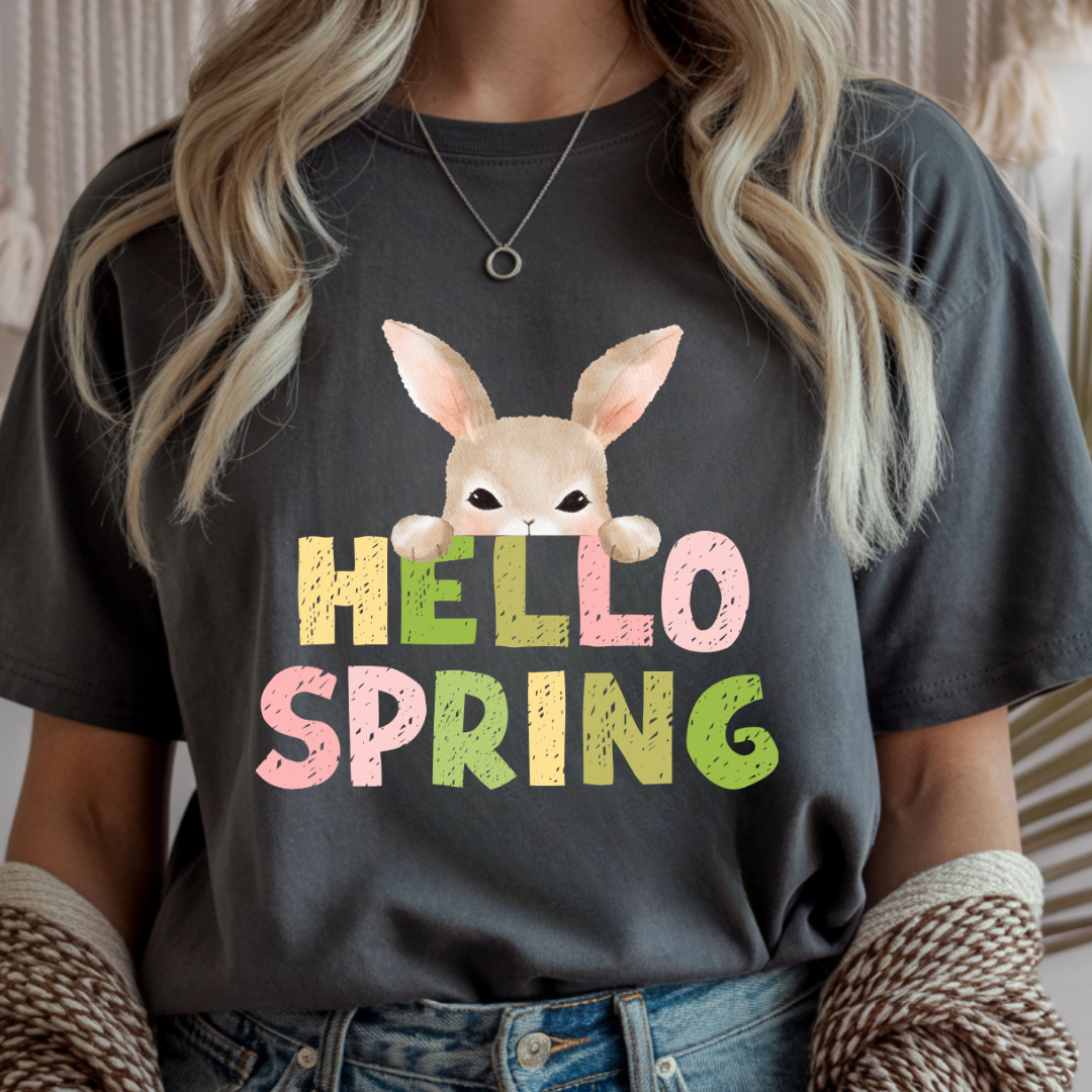 Hello Spring Bunny - Spring Unisex T-Shirt