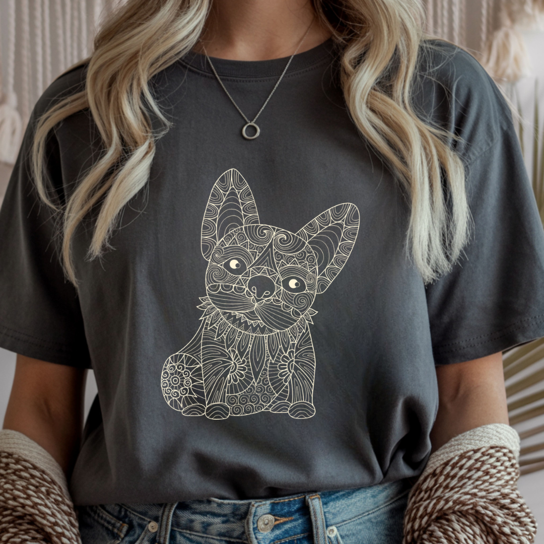 Mandala Frenchie - Spring Unisex T-Shirt