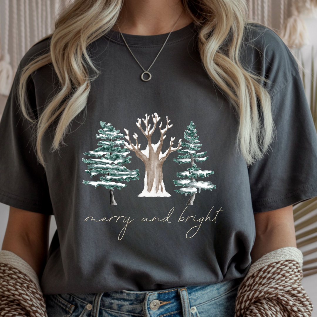 Merry and Bright - Christmas Unisex T-Shirt