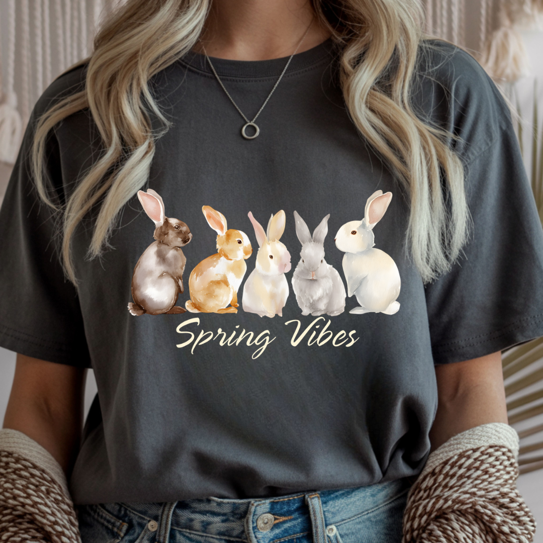Spring Vibes Bunnies - Spring Unisex T-Shirt