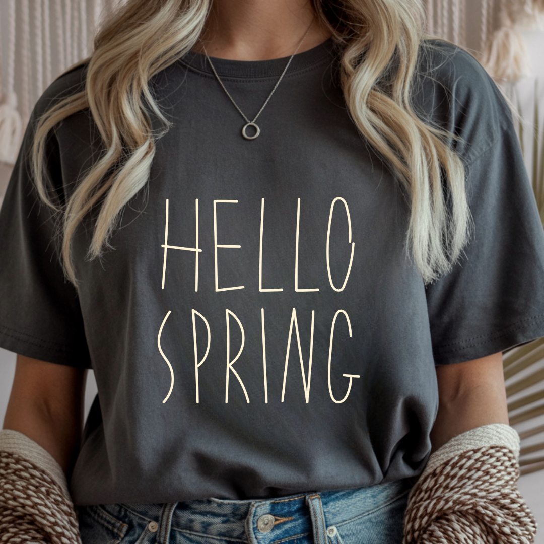 Hello Spring Script - Spring Unisex T-Shirt