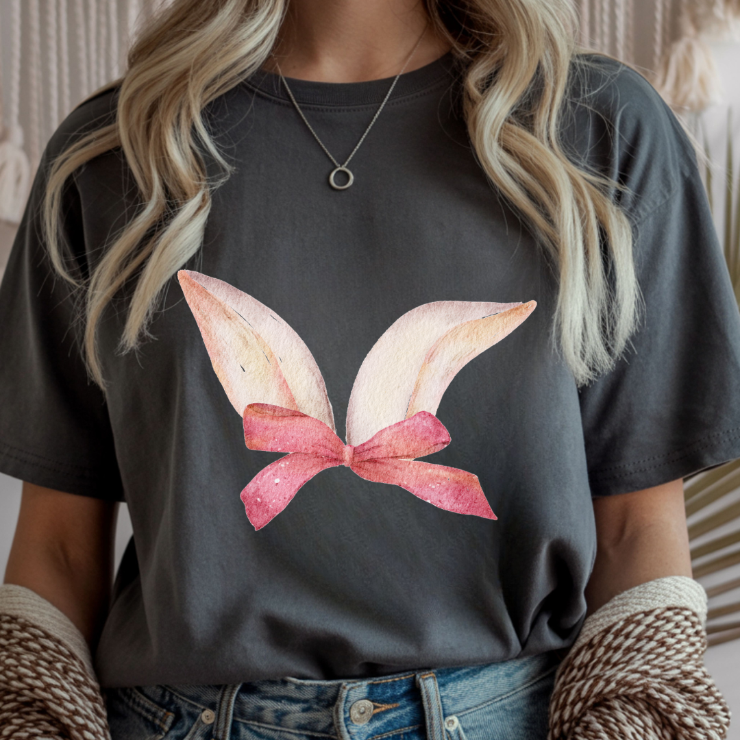 Bunny Ears Bow - Spring Unisex T-Shirt