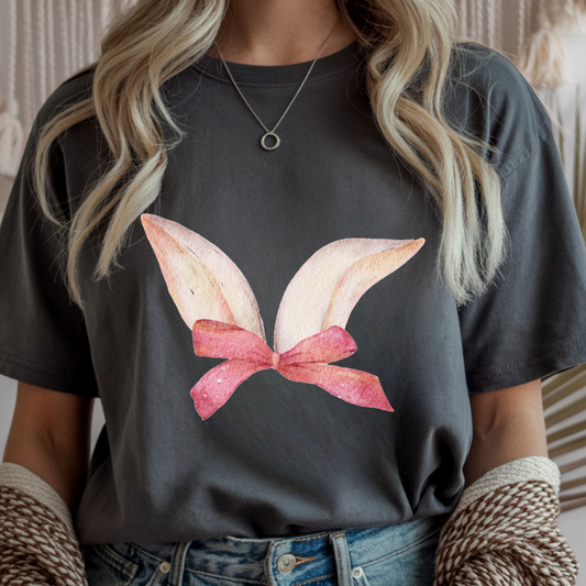 Bunny Ears Bow - Spring Unisex T-Shirt