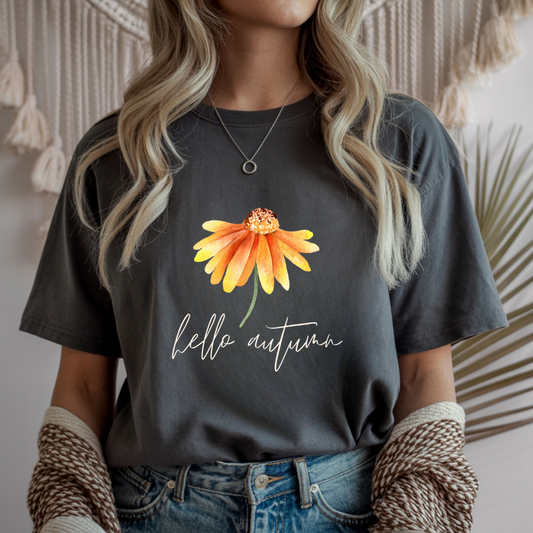 Hello Autumn - Flower Unisex T-Shirt
