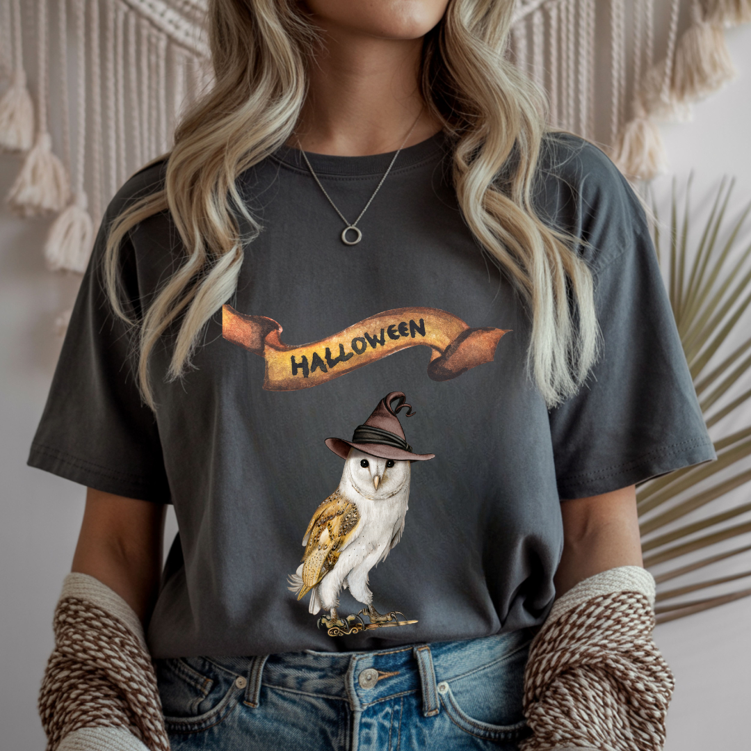 Halloween Wizard Owl Unisex T-Shirt