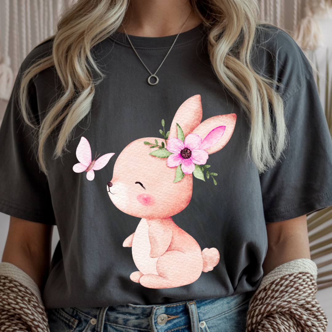 Floral Bunny - Spring Unisex T-Shirt