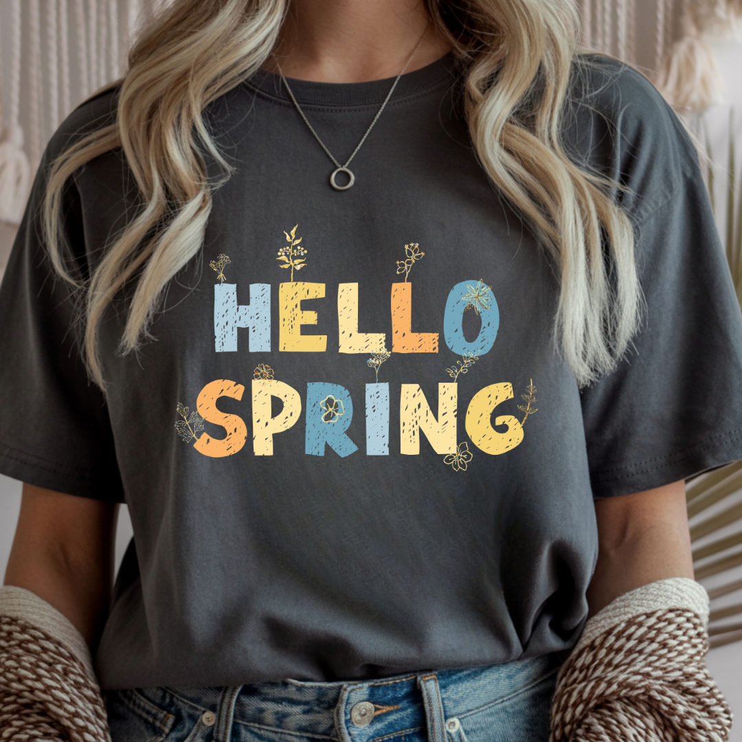 Vintage Hello Spring - Spring Unisex T-Shirt