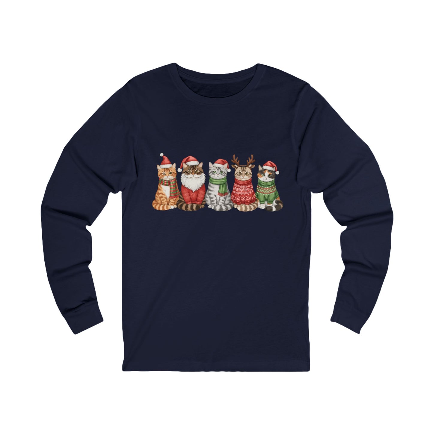 Christmas Cats - Winter Unisex Jersey Long Sleeve Tee