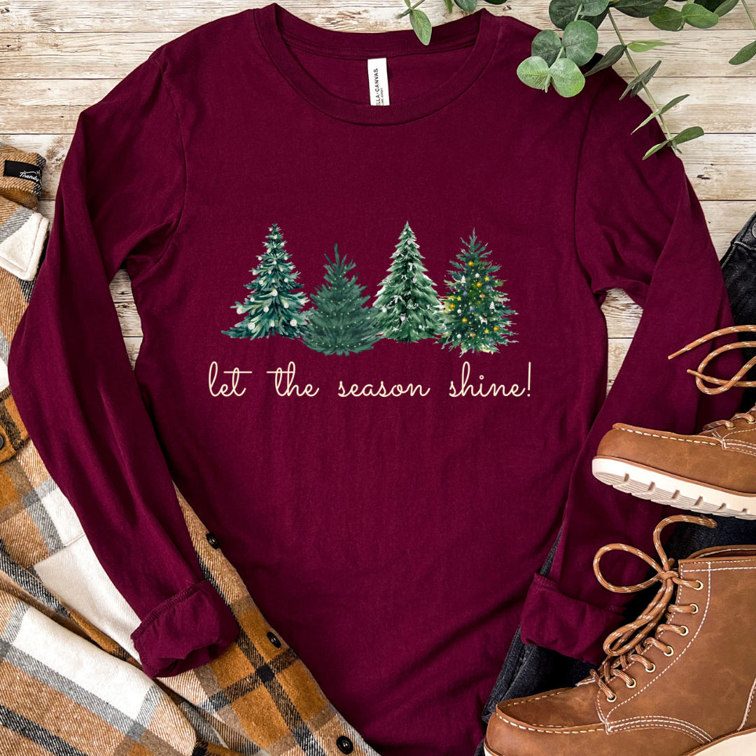 Let the Season Shine! - Christmas Unisex Jersey Long Sleeve Tee