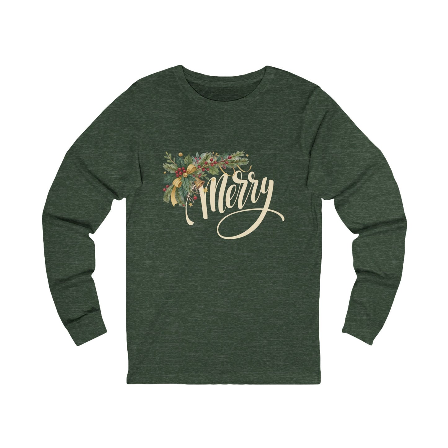 Merry - Christmas Unisex Jersey Long Sleeve Tee