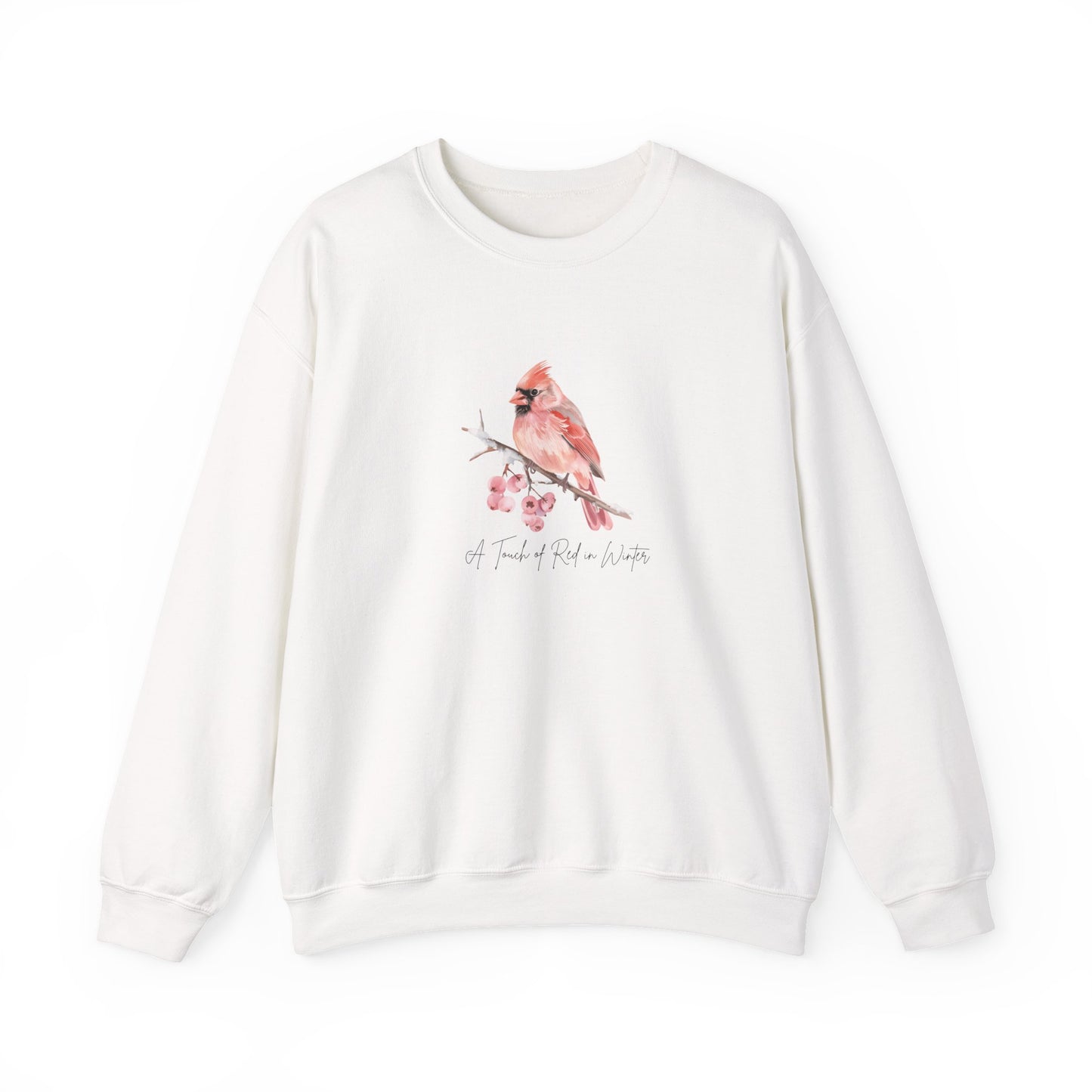 A Touch of Red in Winter - Winter Unisex Crewneck™