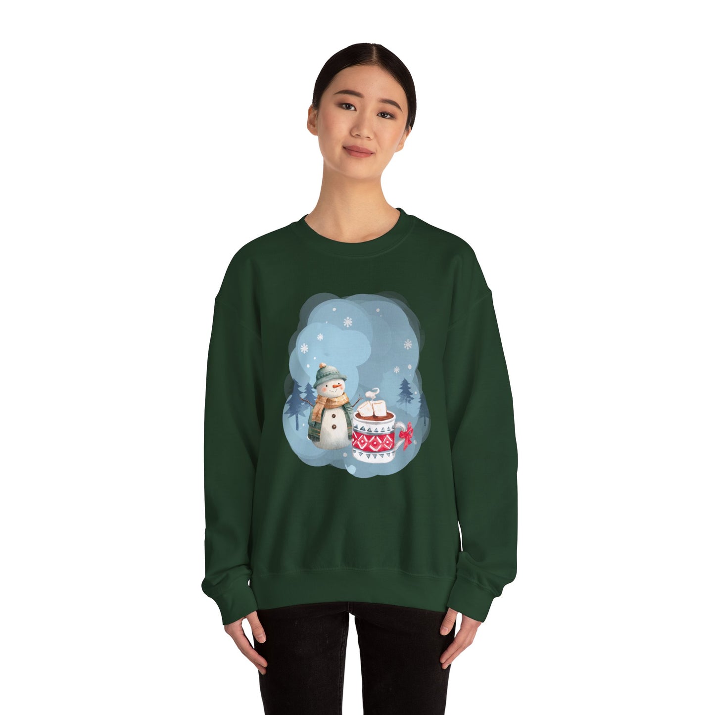Snowman and Winter Coffee - Unisex Crewneck