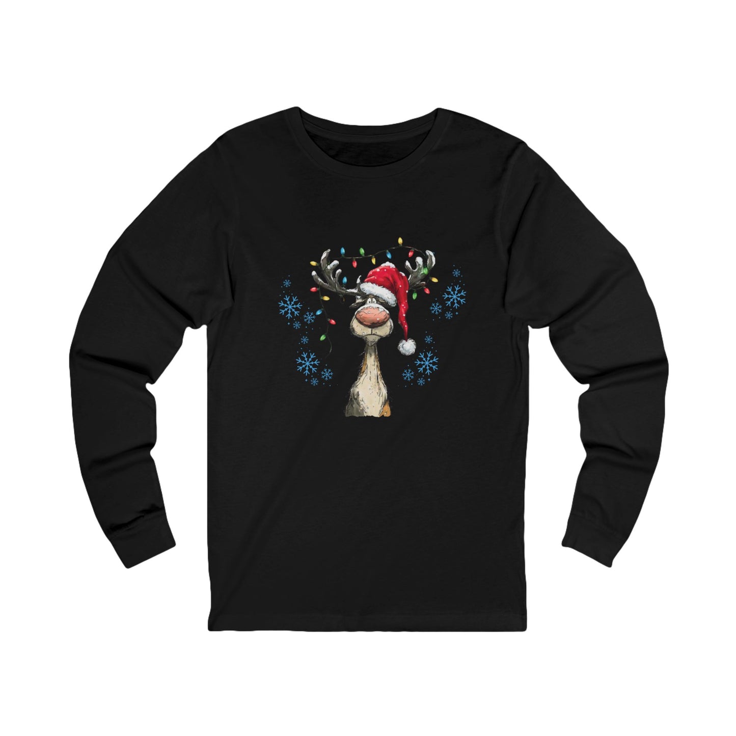 Vintage Reindeer - Christmas Unisex Jersey Long Sleeve Tee