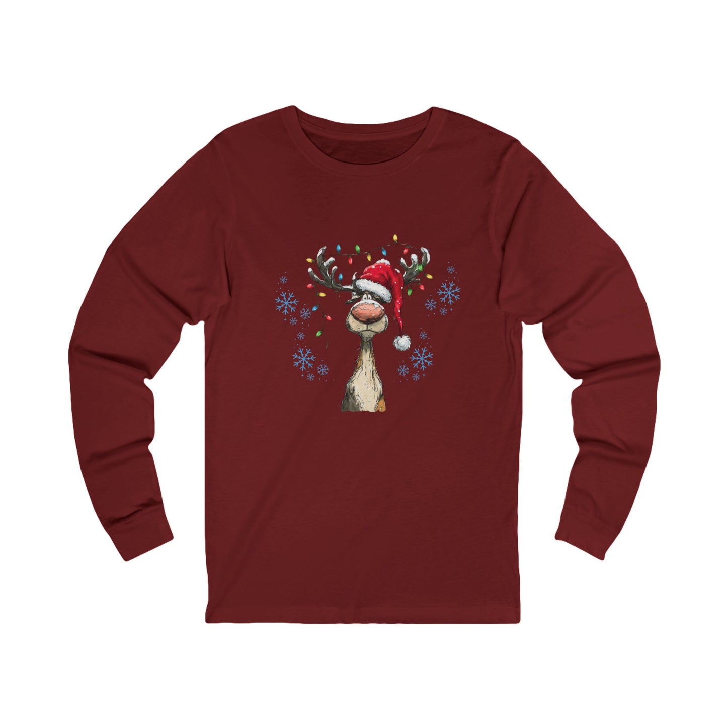 Vintage Reindeer - Christmas Unisex Jersey Long Sleeve Tee