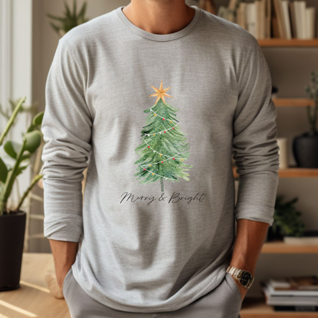 Merry & Bright Christmas - Winter Unisex Jersey Long Sleeve Tee