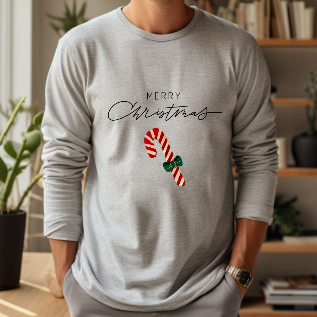 Candy Cane - Christmas Unisex Jersey Long Sleeve Tee