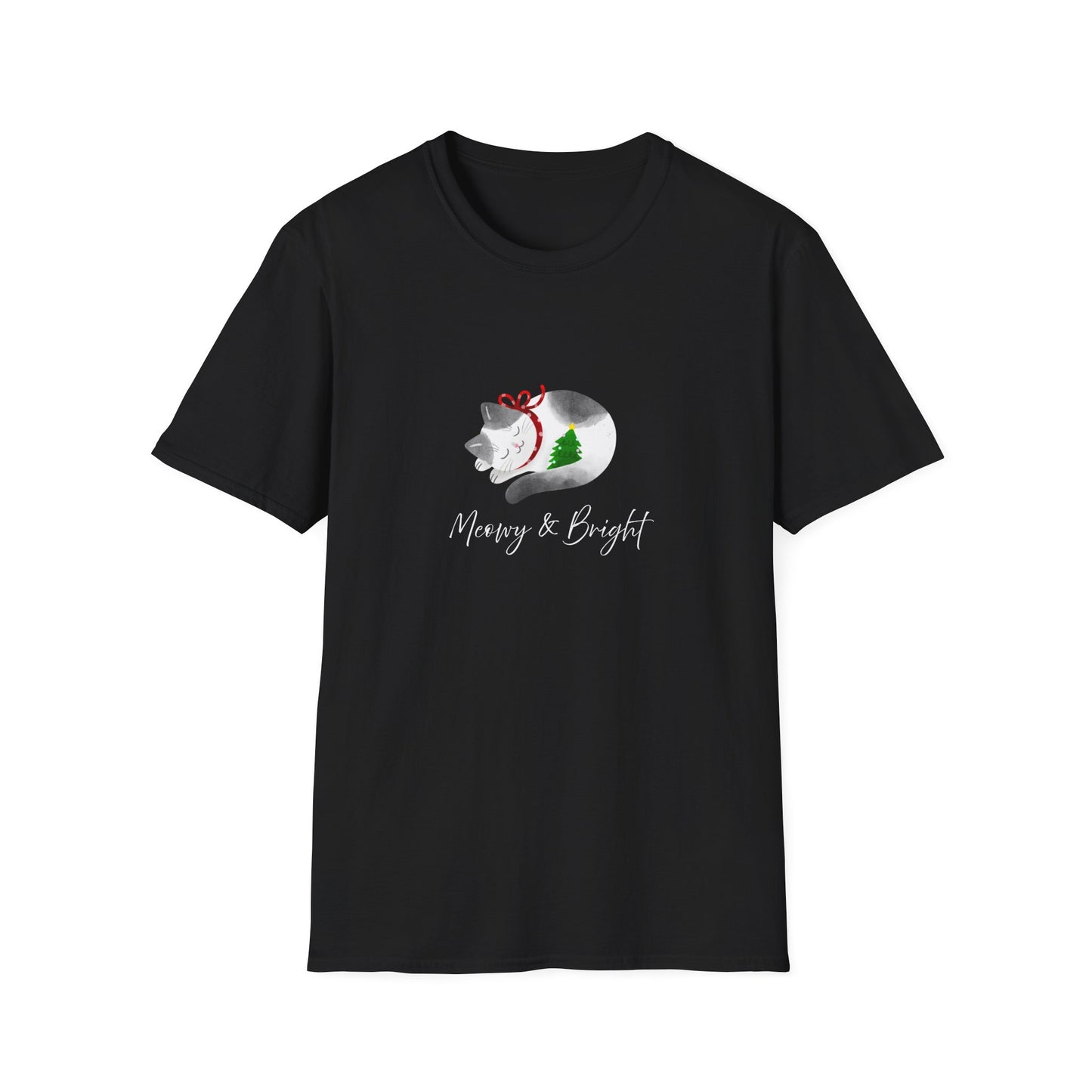 Meowy & Bright - Christmas Unisex T-Shirt