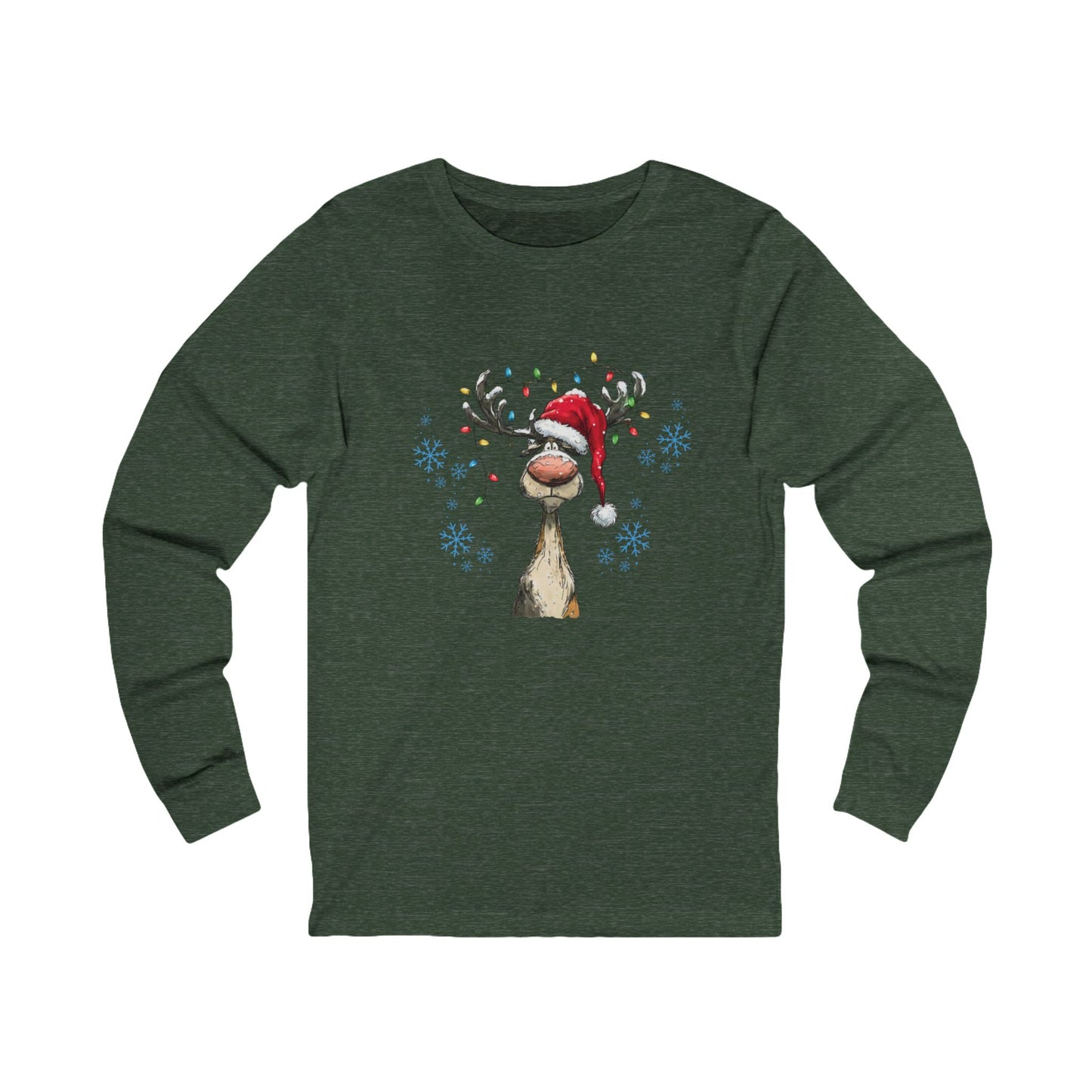 Vintage Reindeer - Christmas Unisex Jersey Long Sleeve Tee