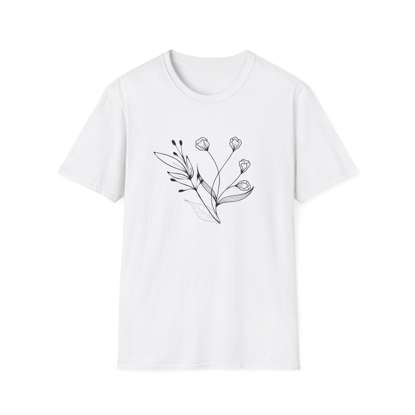 Minimal Botanical Line - Spring Unisex T-Shirt