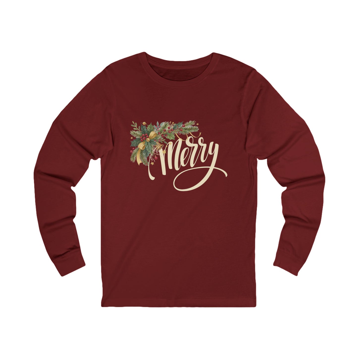 Merry - Christmas Unisex Jersey Long Sleeve Tee