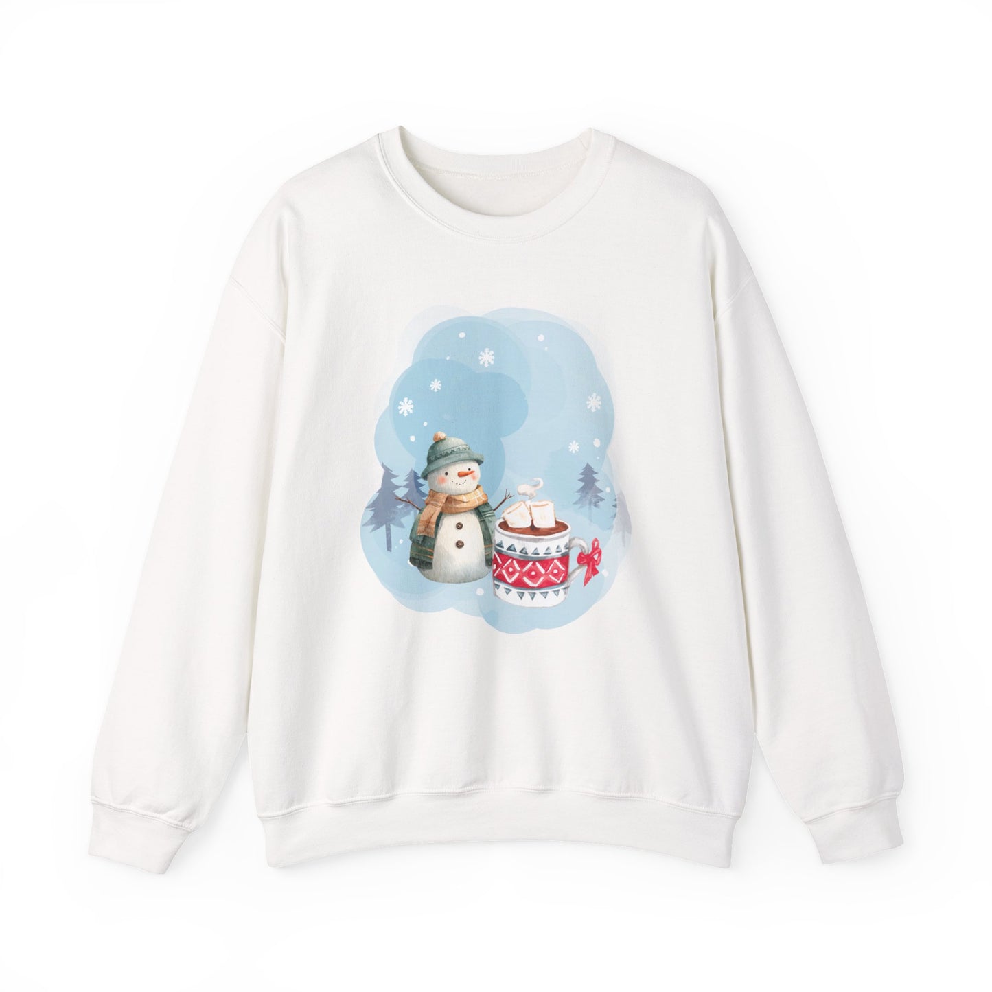 Snowman and Winter Coffee - Unisex Crewneck
