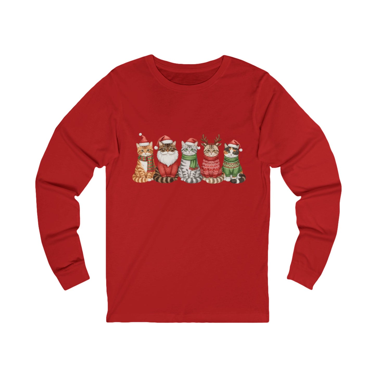 Christmas Cats - Winter Unisex Jersey Long Sleeve Tee