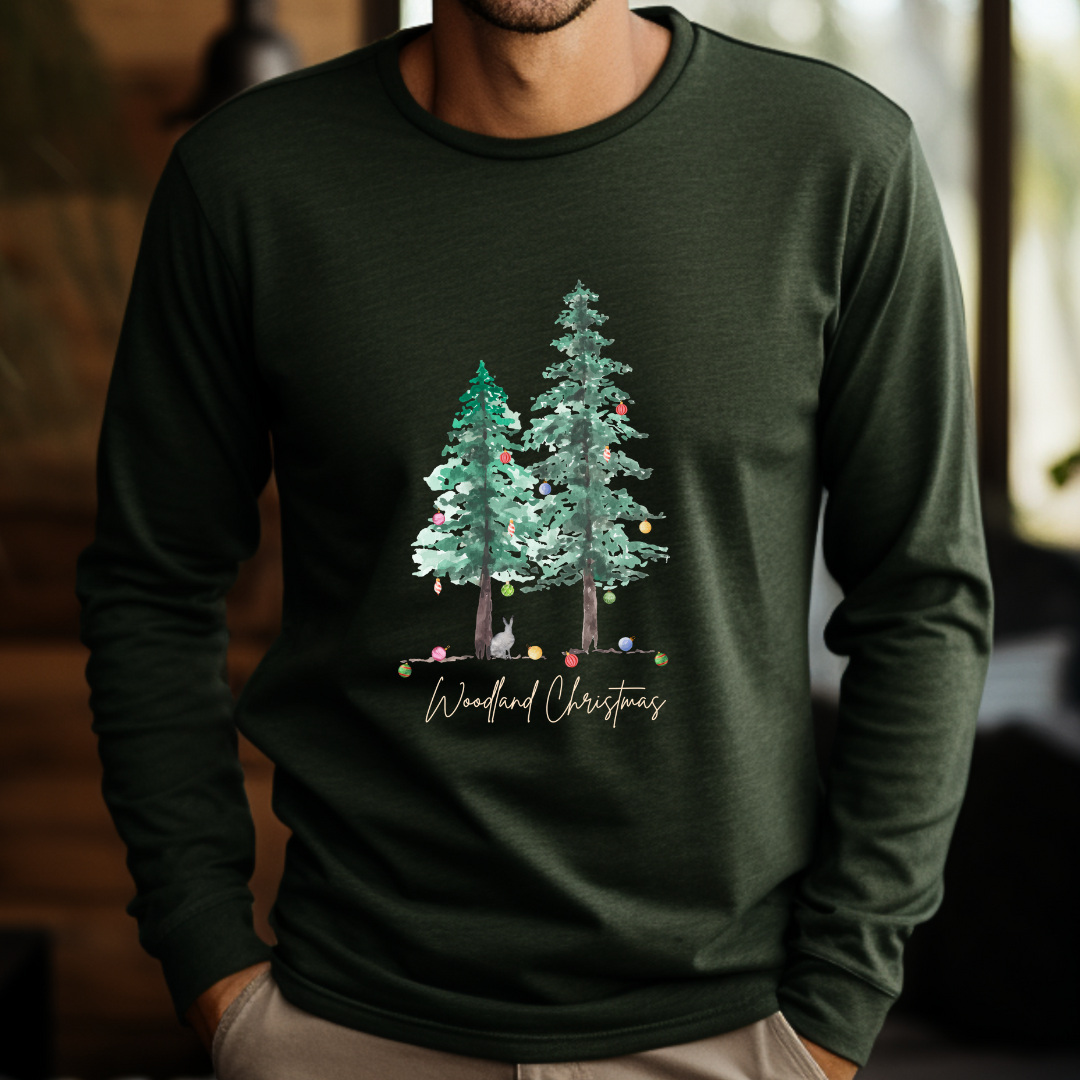 Woodland Christmas - Winter Unisex Jersey Long Sleeve Tee