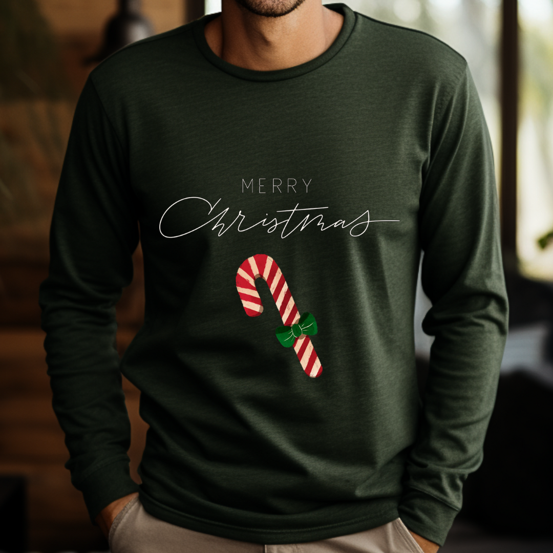 Candy Cane - Christmas Unisex Jersey Long Sleeve Tee
