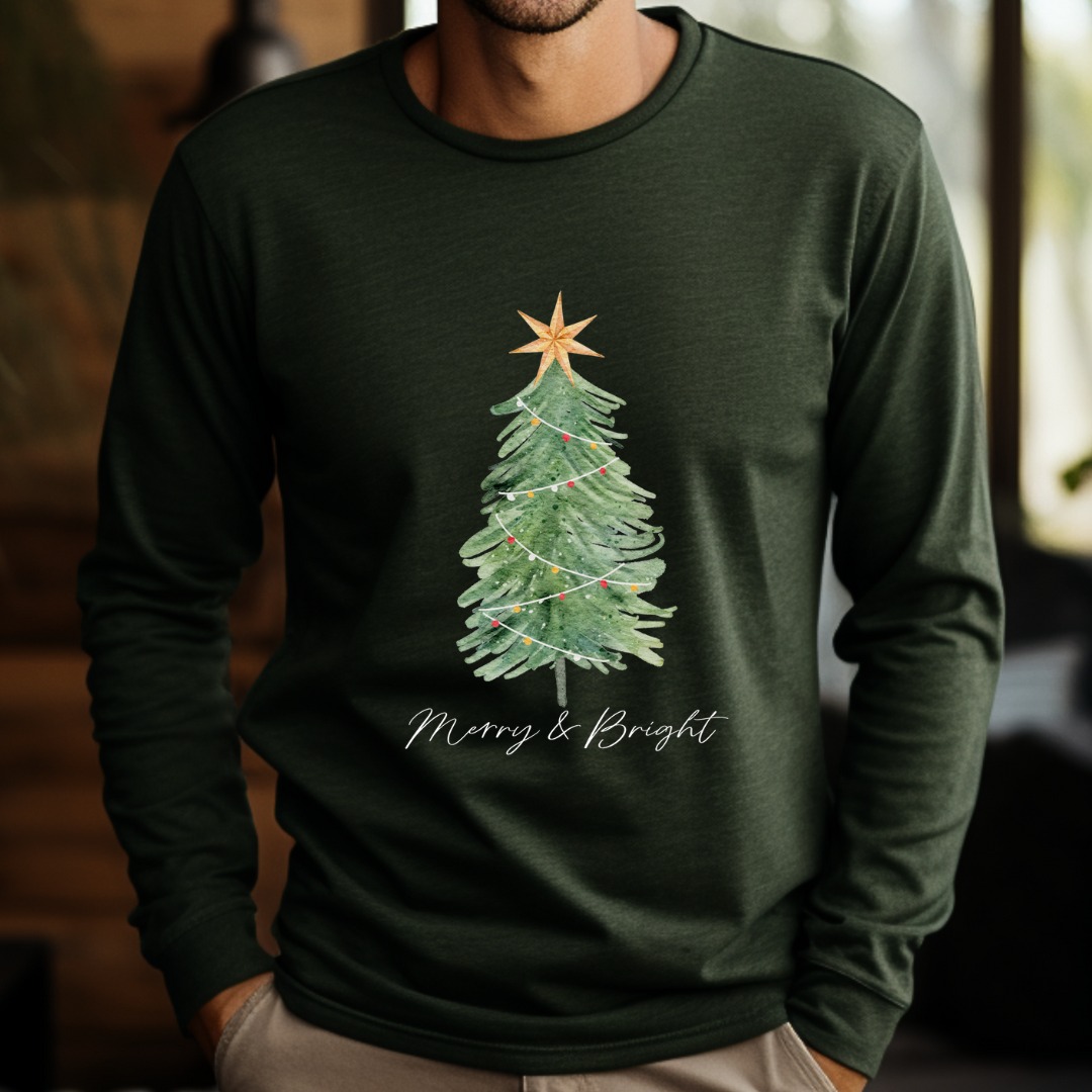 Merry & Bright Christmas - Winter Unisex Jersey Long Sleeve Tee