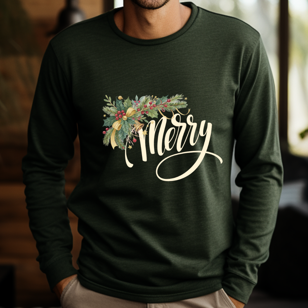 Merry - Christmas Unisex Jersey Long Sleeve Tee