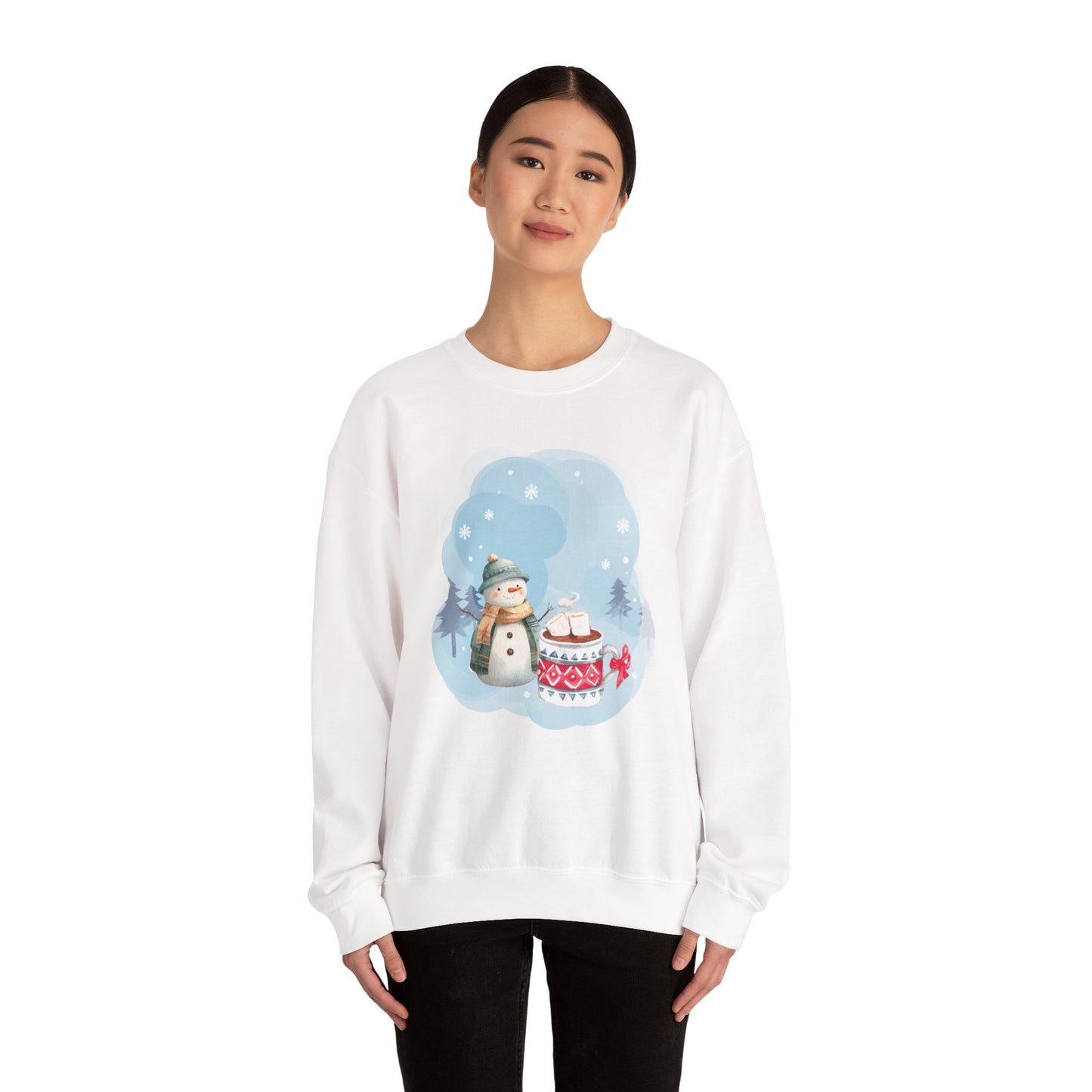 Snowman and Winter Coffee - Unisex Crewneck