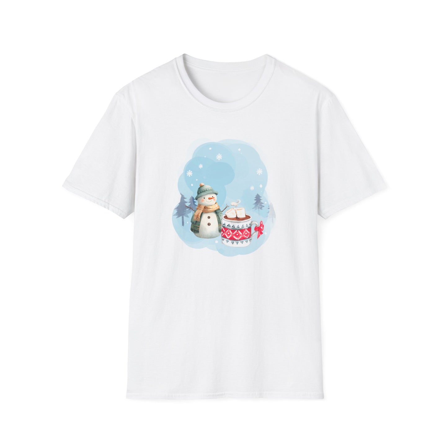 Snowman and Winter Coffee - Winter Unisex T-Shirt
