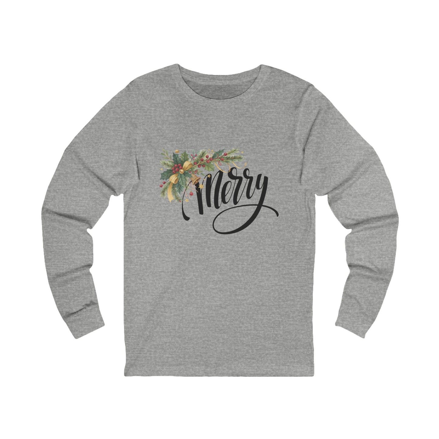 Merry - Christmas Unisex Jersey Long Sleeve Tee