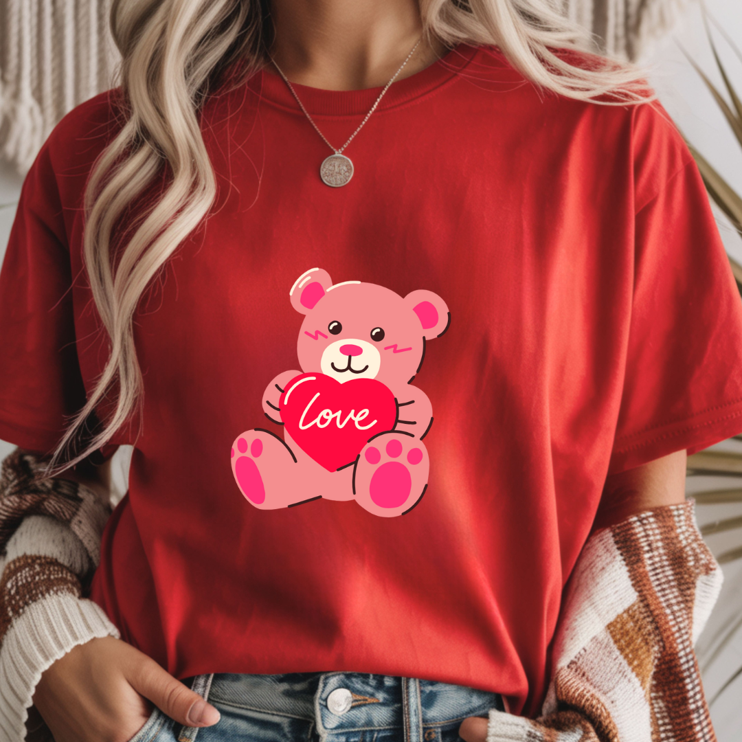 Lovely Bear - Valentines Day Unisex T-Shirt