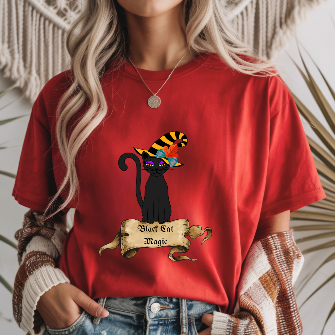 Black Cat Magic - Halloween Unisex T-Shirt