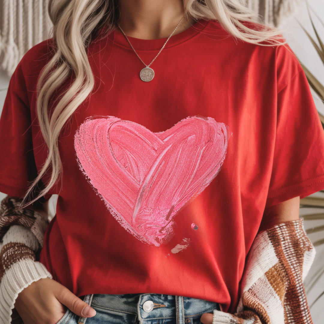 Painted Heart - Valentines Day Unisex T-Shirt
