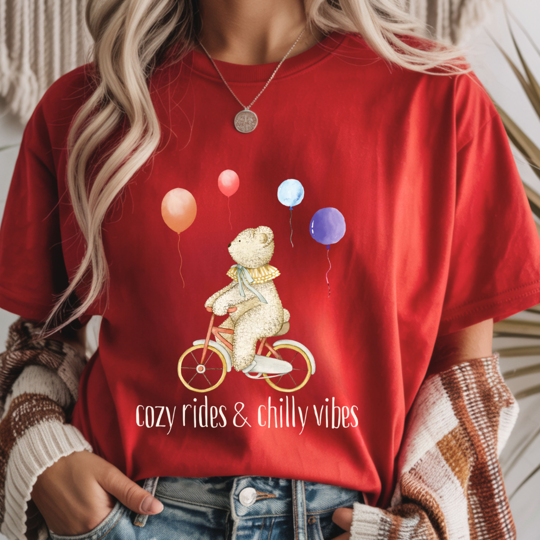 Cozy Vibes & Chilly Rides Unisex T-Shirt