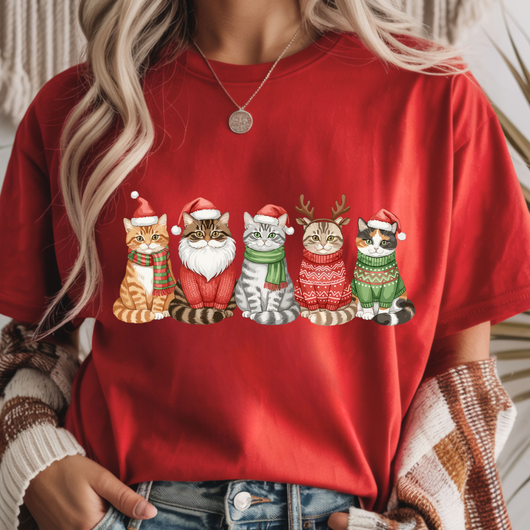 Christmas Cats - Winter Unisex T-Shirt