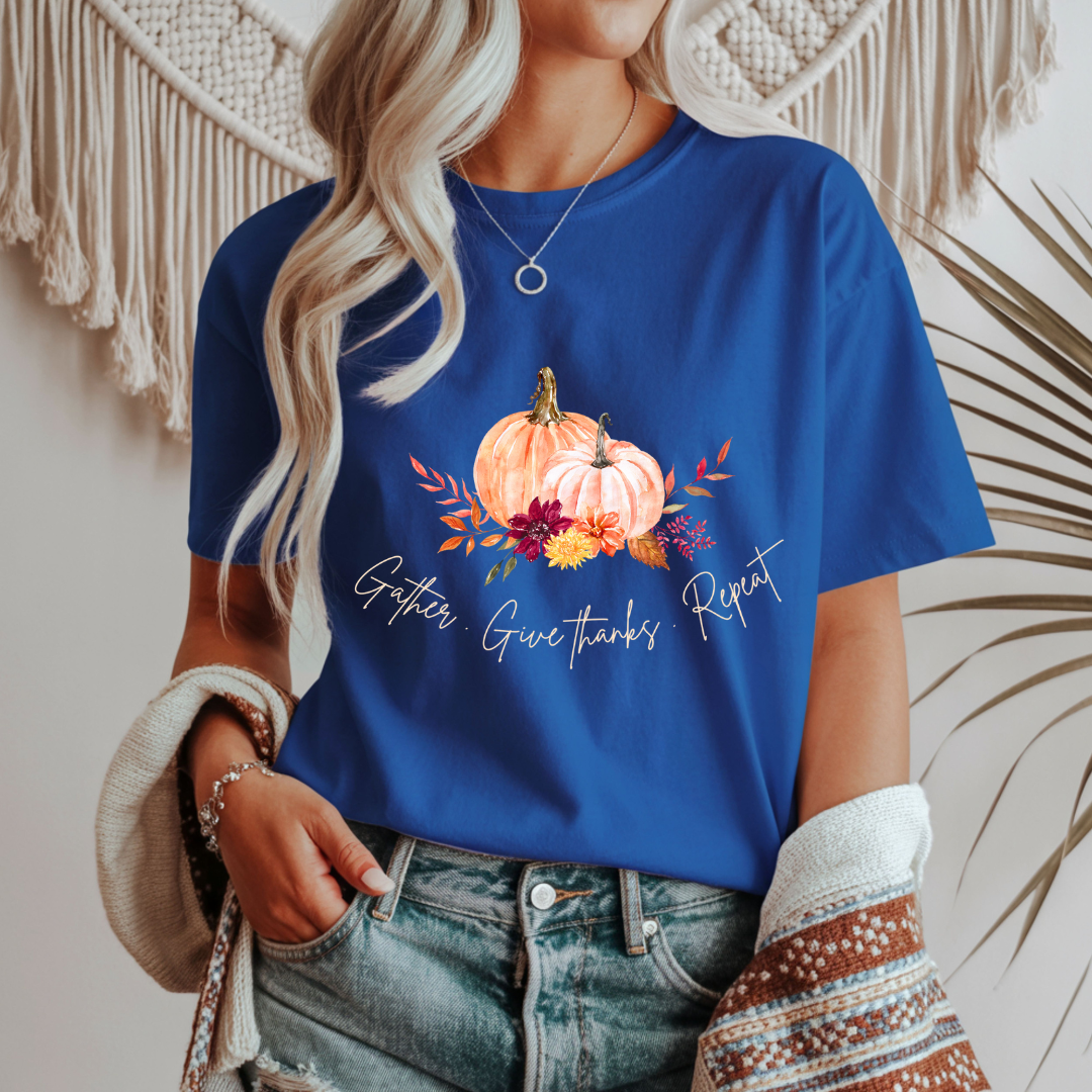 Gather. Give Thanks. Repeat Unisex T-Shirt